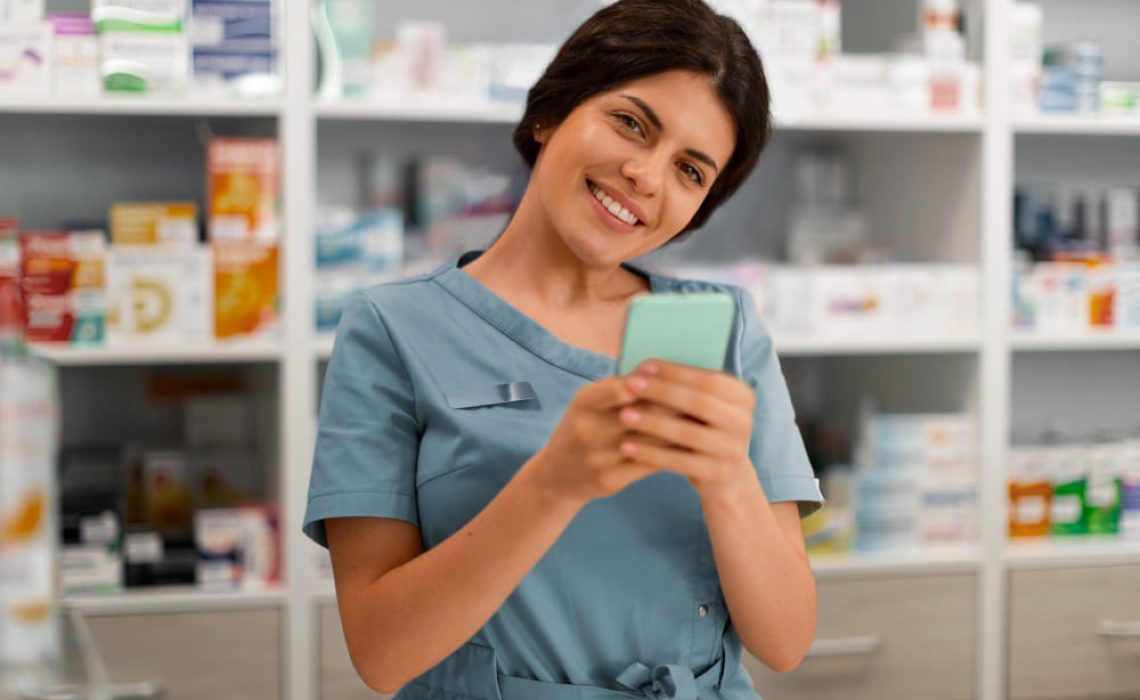 Madre y farmacia